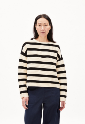 Armed Angels MERINAA STRIPED - Oatmilk-Black 