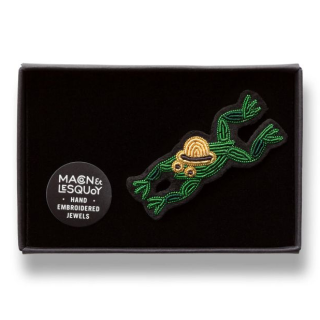 Macon&Lesquoy - Monsieur Frog - Hand Embroidered Brooch