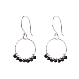 A Beautiful Story - Compassion Black Onyx Silver Plated Earrings