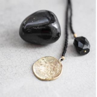 A Beautiful Story - Fairy Black Onyx Stars Gold Necklace