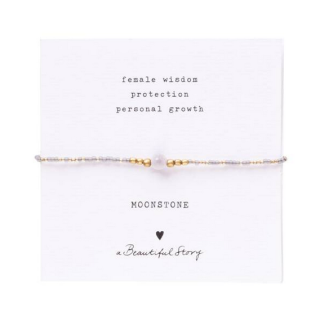 A Beautiful Story - Iris Card Moonstone Gold Colored Bracelet 