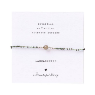 A Beautiful Story - Iris Card Labradorite Silver Colored Bracelet 