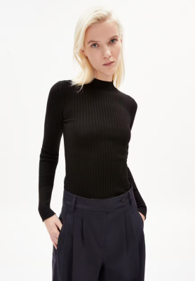 Armed Angels ALAANIA Sweater Slim Fit Made of Organic Cotton - Black