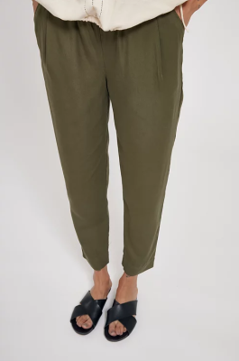 MASKA - Jira Elastic Waist Tencil Trouser - Dark Green
