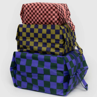 Baggu 3D Zip Set - Jewel Checks