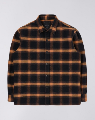 Edwin - Sebastian Shirt LS Brown Black