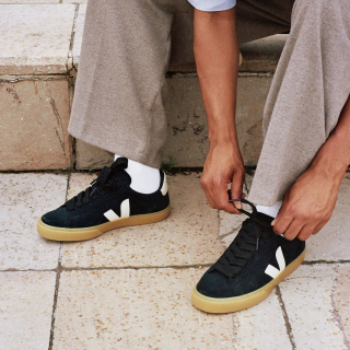 VEJA Campo Bold Suede Black Pierre - Mens