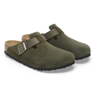 Birkenstock Boston Mixed Leather Thyme - Mens
