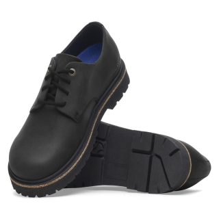 Birkenstock Highwood Lace Low Natural Leather Oiled Black - Mens