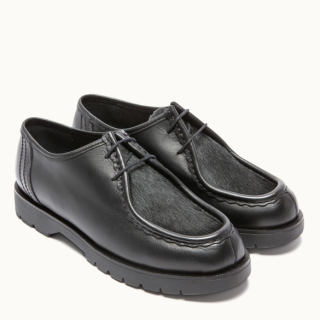 Kleman - PADRINI Leather Chunky Derby Shoes - Black