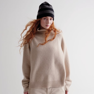 Jo Gordon - Fine Knit Bold Stripe Hat Black & Cosmos