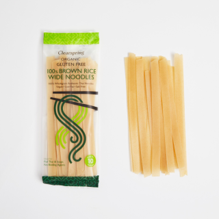 Clearspring Organic Gluten Free 100% Brown Rice Wide Noodles
