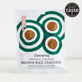 Clearspring - Organic Japanese Brown Rice Crackers - Green Nori & Tamari