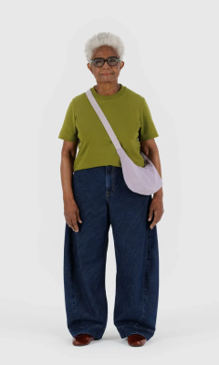 Baggu Small Nylon Crescent Bag - Dusty Pink