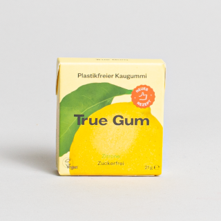 True Gum - All Natural Chewing Gum Lemon