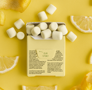 True Gum - All Natural Chewing Gum Lemon