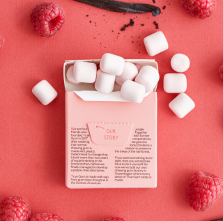 True Gum - All Natural Chewing Gum Raspberry & Vanilla