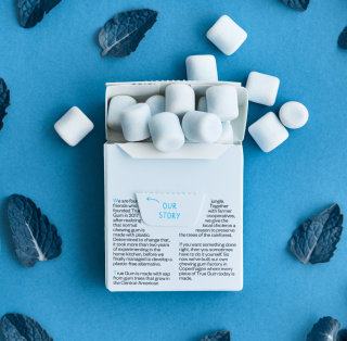 True Gum - All Natural Chewing Gum Strong Mint 