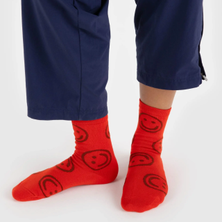 Baggu - Crew Sock Red Happy