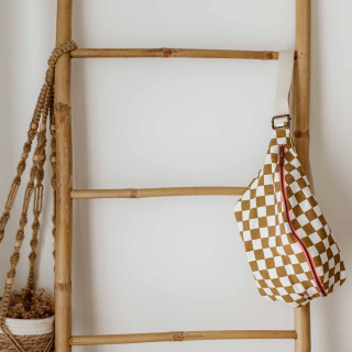 Rose in April -  Banana Bag: Checkerboard Caramel