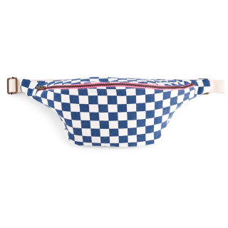 Rose in April - Banana Bag: Checkerboard Ecru / Blue Navy