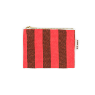 Rose in April - Marie Purse: Rayures Brown / Tomato 