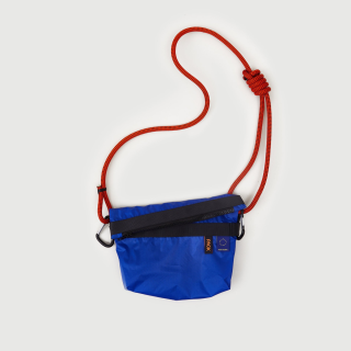 PACKBAGS - Fold Sling Small with Chunky Rope Strap: Europium Blue/ Fluorine Red