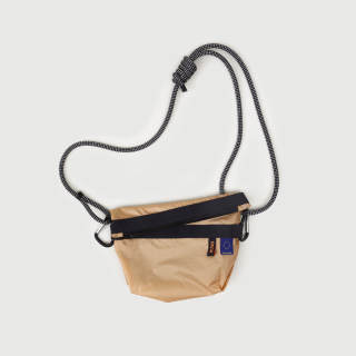 PACKBAGS - Fold Sling Small with Chunky Rope Strap: Hydrogen Beige/ Lead Black