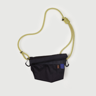 PACKBAGS - Fold Sling Small with Chunky Rope Strap: Lead Black/ Krypton Yellow