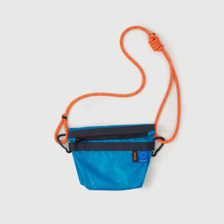 PACKBAGS - Fold Sling Small with Chunky Rope Strap: Sodium Blue/ Bright Orange