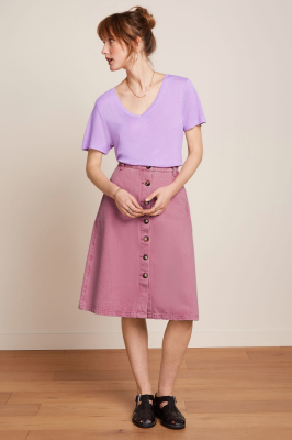 King Louie Mary Skirt Colored Denim - Mellow Rose