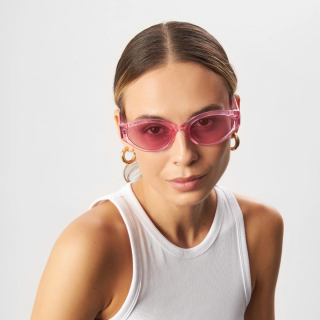 ECO Shades - Bello Transparent Red Sunglasses 