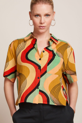 King Louie Evelina Blouse Falaise - Harvest Yellow