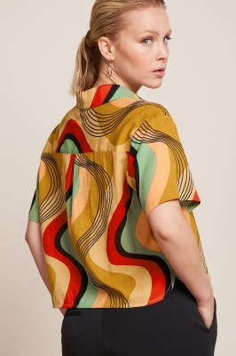King Louie Evelina Blouse Falaise - Harvest Yellow
