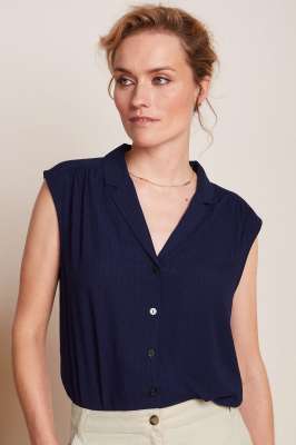 King Louie July Blouse Tortoise - Evening Blue