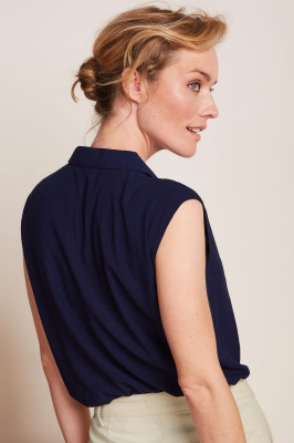 King Louie July Blouse Tortoise - Evening Blue