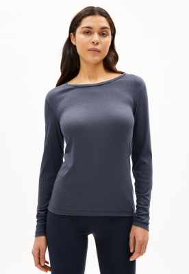 Armed Angels JAALEAA Rib-Longsleeve TENCEL™ Lyocell Mix - Moonlight Gray