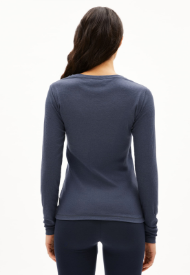 Armed Angels JAALEAA Rib-Longsleeve TENCEL™ Lyocell Mix - Moonlight Gray