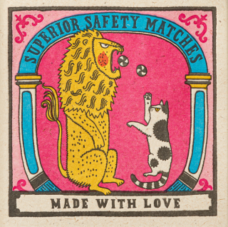 Archivist Gallery Safety Matches: Big Cat Little Cat