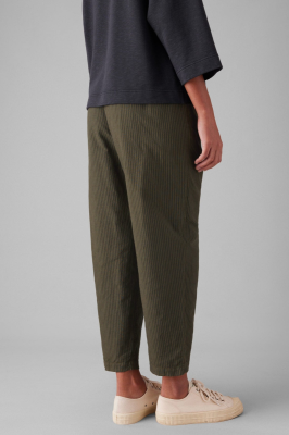 TOAST Alix Stripe Cotton Linen Trousers - Fawn