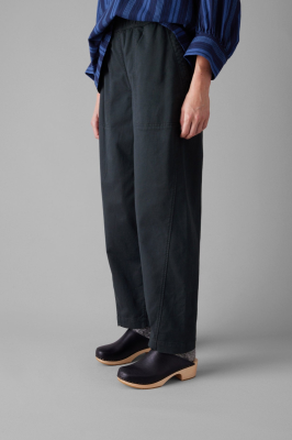 TOAST Cotton Twill Pull On Trousers - Slate