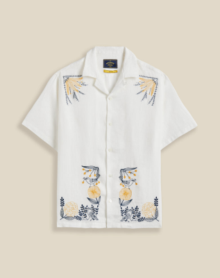 Portuguese Flannel EMBROIDERY Shirt - Bird and Flowers