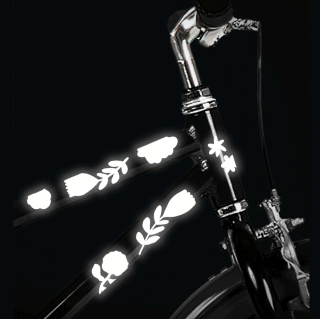Rainette Reflective Bicycle Stickers - Flowers