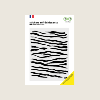 Rainette Reflective Bicycle Stickers - Zebre Argent