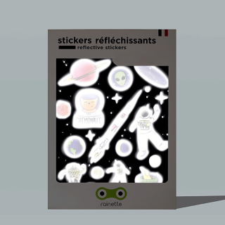Rainette Reflective Bicycle Stickers "Space"