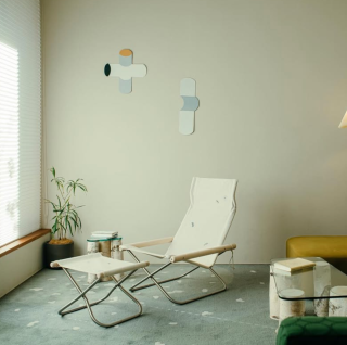 Nychair X Ottoman White / Natural