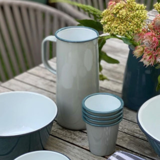 Falcon Enamelware 3 Pint Jug - Oyster Grey