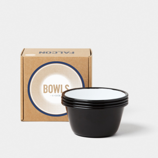 Falcon Enamelware 12cm Bowls Set of 4  - Coal Black