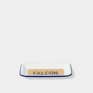 Falcon Enamelware Small Tray - White with Blue Rim