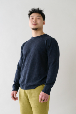 Kitchener Items - Lutz Slub Jumper Anthra Black